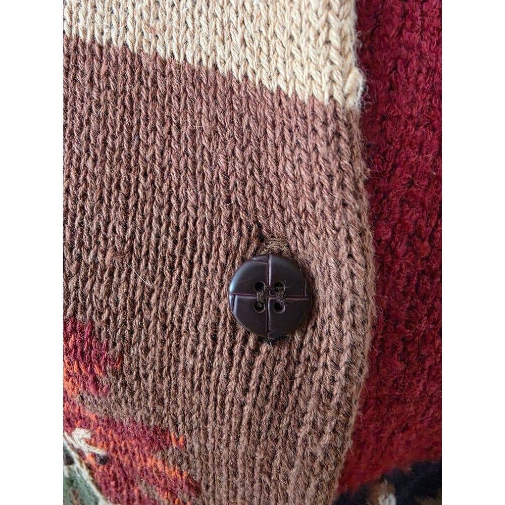 Classic Elements Womens Fall Leaf Patchwork Cardi… - image 4